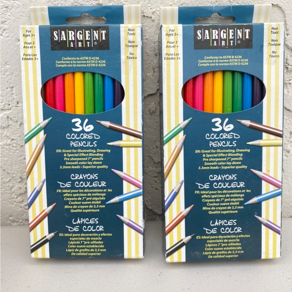 Colored Pencils Set - 36 Assorted Colors